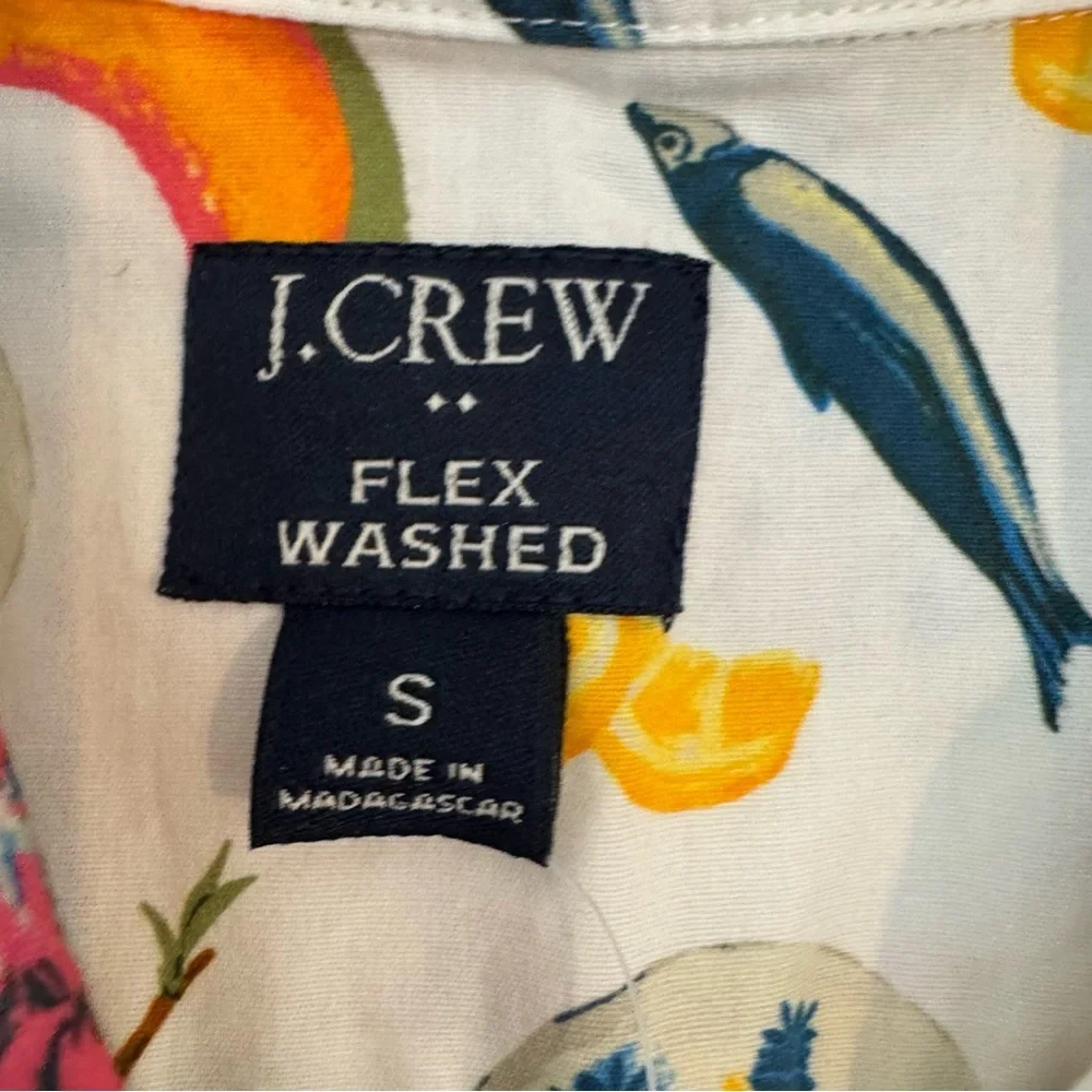 J. Crew Short-sleeve printed flex casual shirt size small